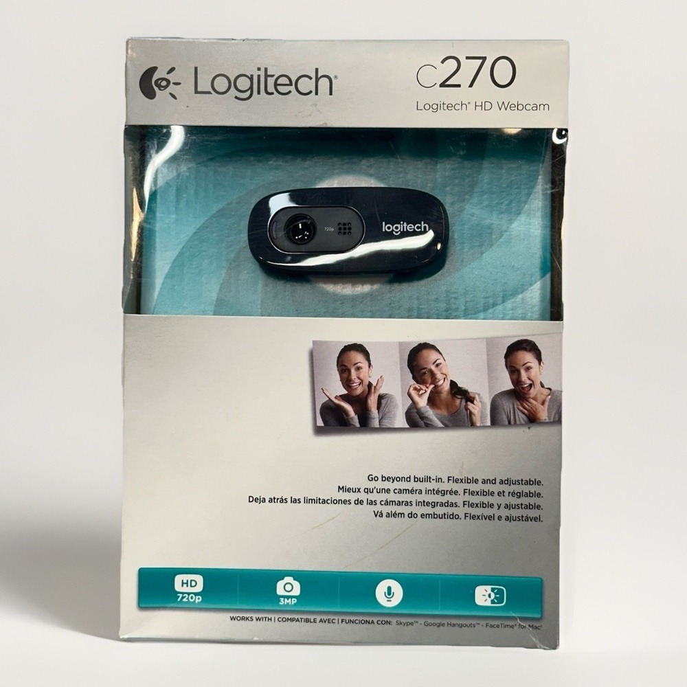 Logitech C270 USB 720p Webcam HD New In The Box / Fast Shipping
